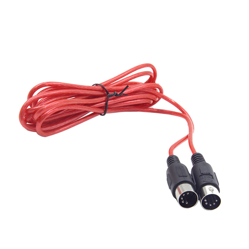 Midi Kabel Muziek Draad Tweekoppige 5 Pin Kabel Voor Elektronische Piano Rood