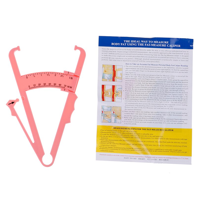 1PC graisse corporelle étrier graisse corporelle testeur Skinfold mesure ruban avec tableau de mesure équipement de Fitness en plein air