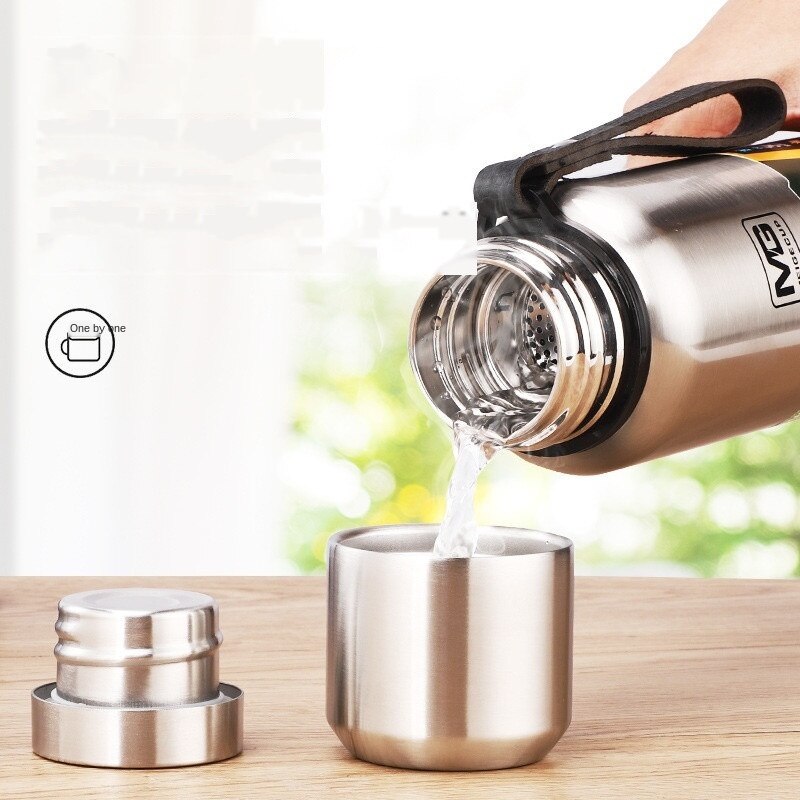 4 größen Doppel Zauberstab Edelstahl Vakuum Flaschen Thermos Tasse Kaffee Tee Milch Reise Becher Thermo Flasche Thermocup 500-1500ml