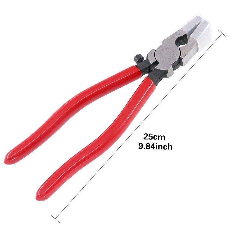 Heavy Duty Key Fob Pliers Tool, Metal Glass Running Pliers With Flat Jaws, Studio Running Pliers Attach Rubber Tips Perfect For