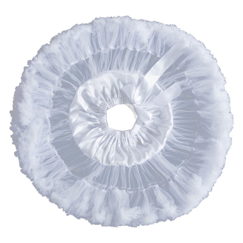 Women's Crinoline Petticoat Tutu Skirt Soft Fluffy Ball Gown Half Slips 15.75 Inch Underskirt for Wedding Bridal Dress
