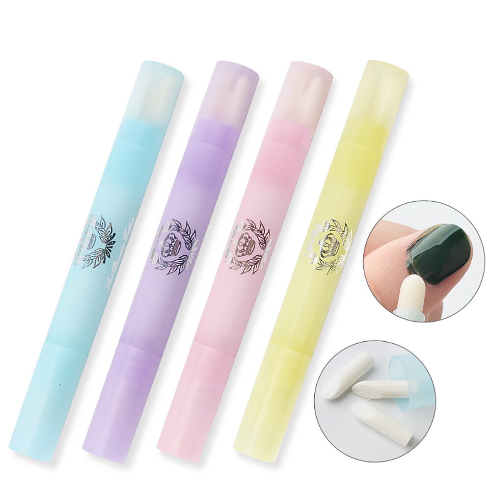 1pc Nail Polish Remover Pen with 3 Pen Points UV Gel Cleaner Edge Corrector Pen Manicure Cleaning Pen Nail Art