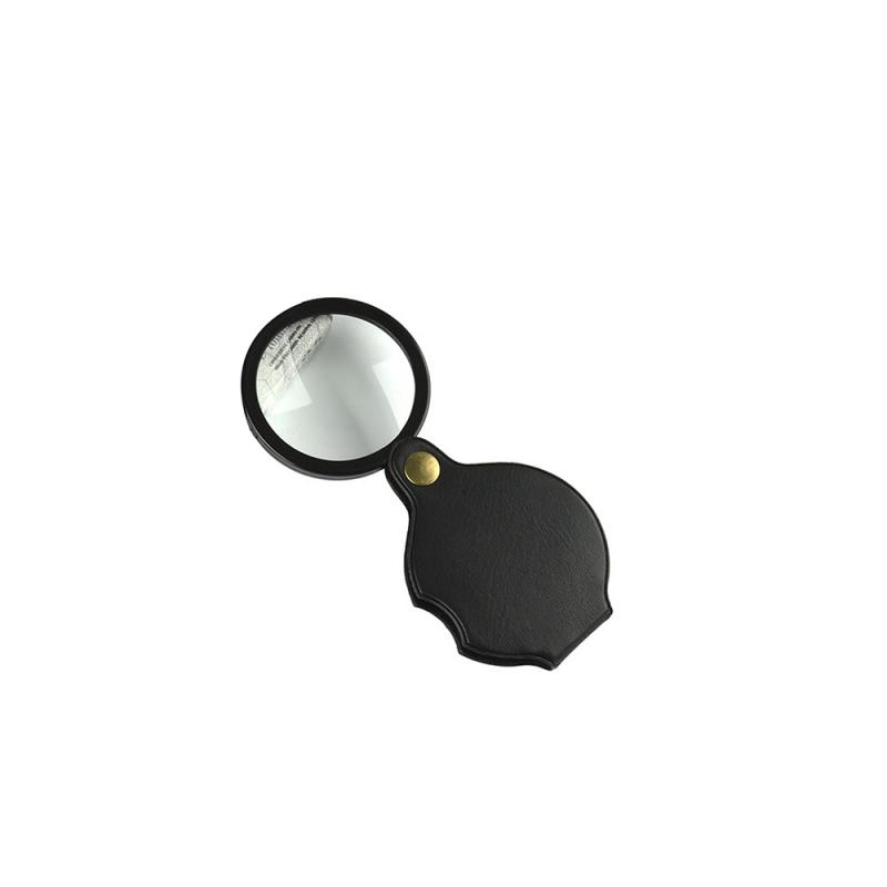 1-5Pcs Magnifying Glass Folding With Leather Case Pocket Portable Loupe Magnifier Upgraded 10x Magnification Inspection Tools: 80mm / WHITE