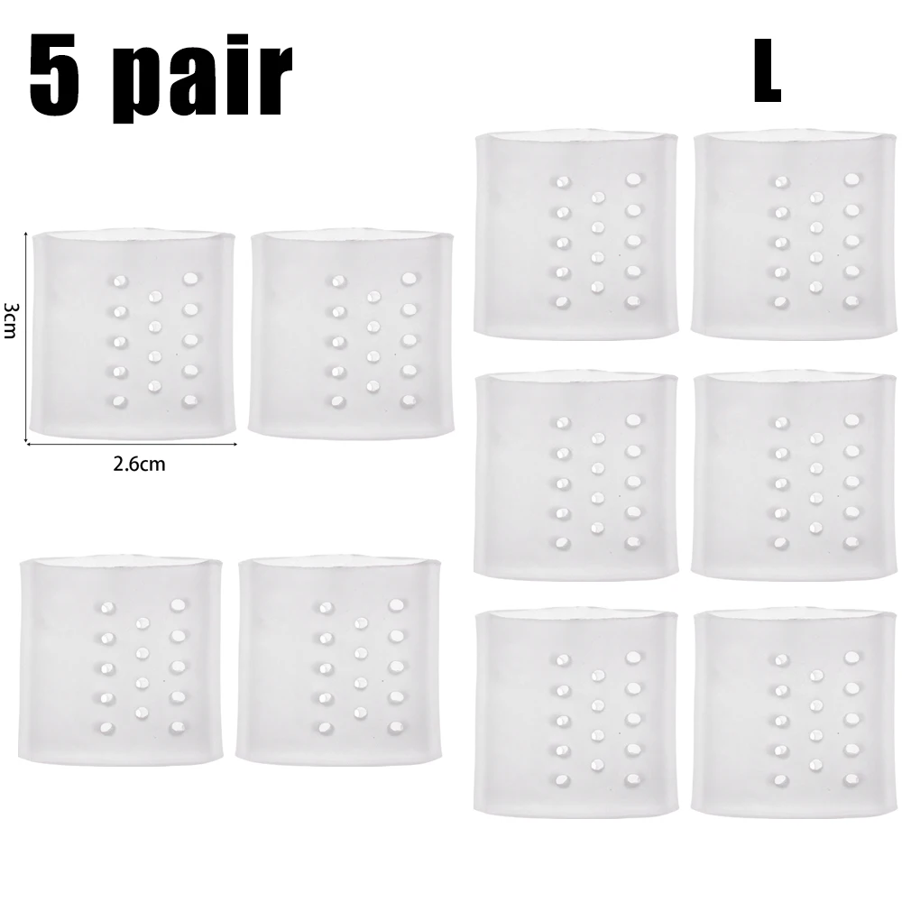 5pairs Toe Protective Covers Double Opening Breathable Silicone Toe Caps Soften Calluses and Corns Transparent Foot Care Tools: Burgundy