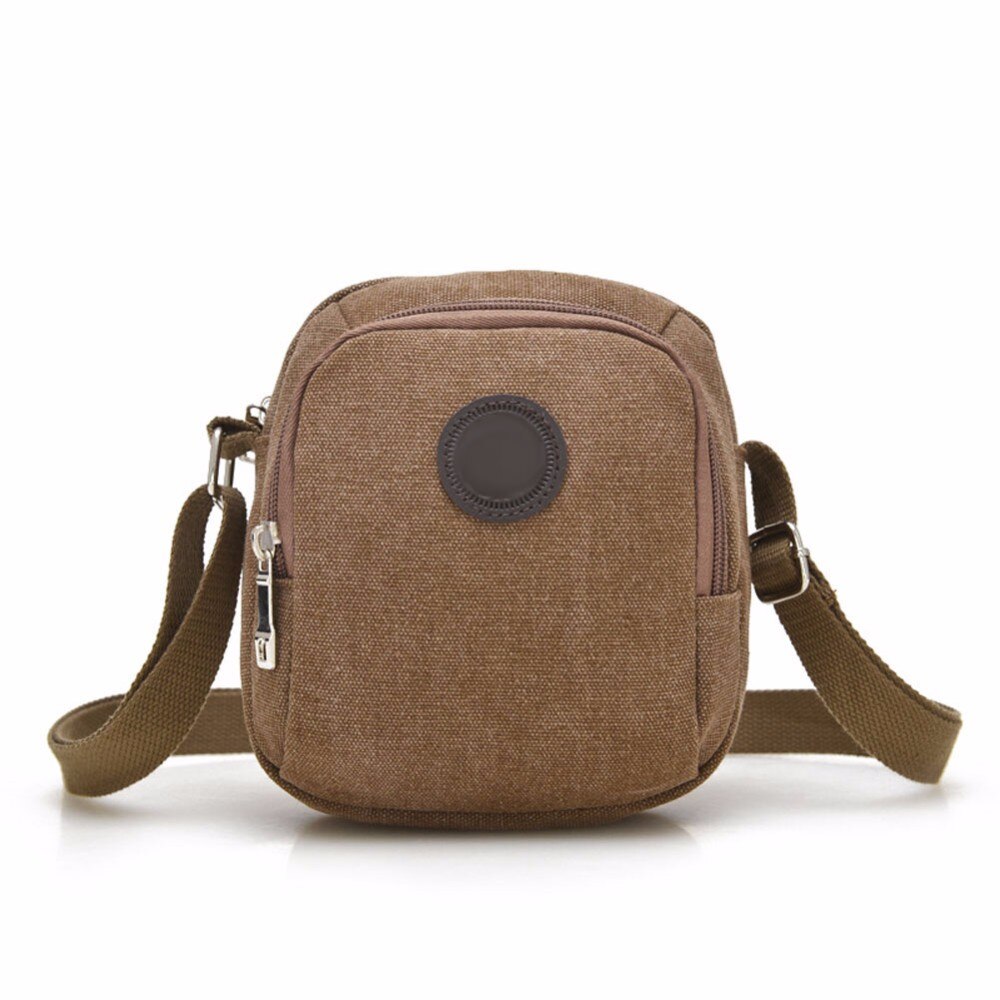 Vintage Canvas mannen Schoudertas Casual Crossbody Tassen voor Mannen Leisure Reizen Strandtas Effen Mannelijke Tas bolsos Mujer: khaki