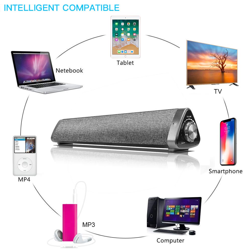 Bluetooth wireless speaker with remote TF card Home theater speaker supports surround speakers for TV / PC / phone / tablet