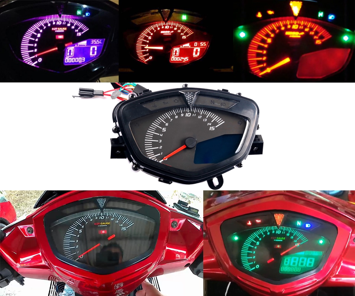 Motorcycle Tachometer Digital Odometer Speedometer Meter Gauge Moto Tacho Instrument For Yamaha LC135 LC 135 Water Temperature
