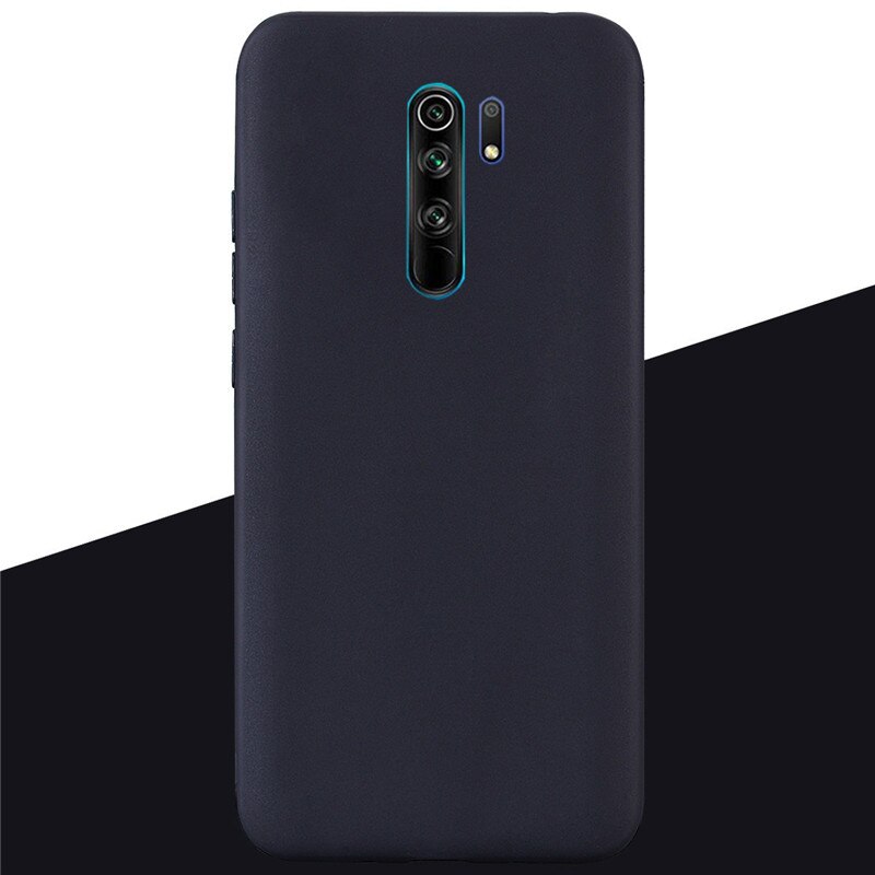 Silicone Case For Redmi 9 Case Soft Silicone Back Cover TPU Case on For Xiaomi Redmi 9 Redmi9 TPU For Xiaomi Redmi 9 Phone Cases: 1 Black