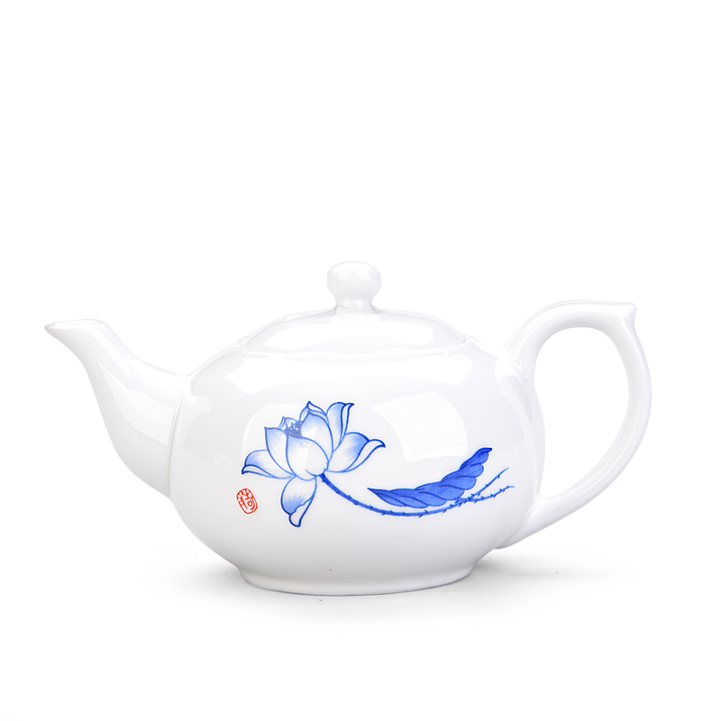 Service à thé en céramique Kung Fu | Théière, fleur en ligne, couleur en option, service à thé en céramique, petite théière, porcelaine