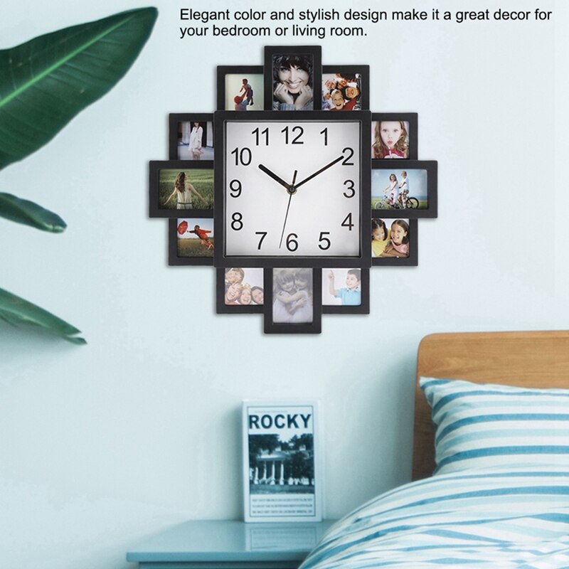 Fotolijst wandklok diy modern design kunst foto klok woonkamer huisdecoratie horloge