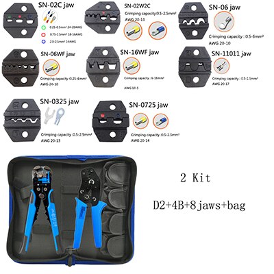 Crimping Tool Kit Multitool Engineering Ratchet Terminal Crimping Tool Crimping Tool+Screwdriver+Wire Stripper hand tools set: 2 Kit