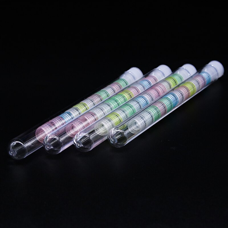 Plastic Test Tube 12×100mm Laboratory Clear Test Tubes Vials With Push Caps 10PCS