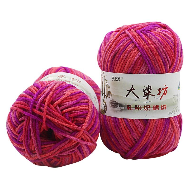 Mælk sød blød bomuld baby strikke uld garn tykt garn fiber fløjls garn hånd strikke uld hækle garn til gør-det-selv sweater