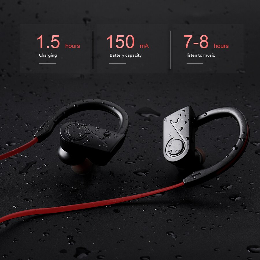 CBAOOO Wireless Bluetooth Earphone headphones Ear-hook waterproof headsets Blutooth Sports earphones with mic Earbuds for phone