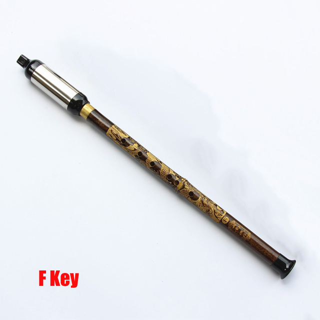 Instrumento tradicional étnico chino, tubo Bawu de bambú negro, flauta Tune G/F desmontable, 1 pieza, brillo de Color agradable, tecla G/F: F Key