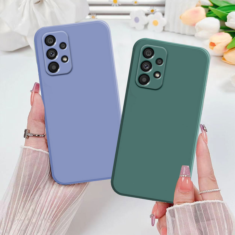 For Samsung A53 A33 A73 A23 A22 A13 5G Case Colorful Silicone Shockproof Square Phone Case Fundas Galaxy A13 A23 A22 Cover Coque