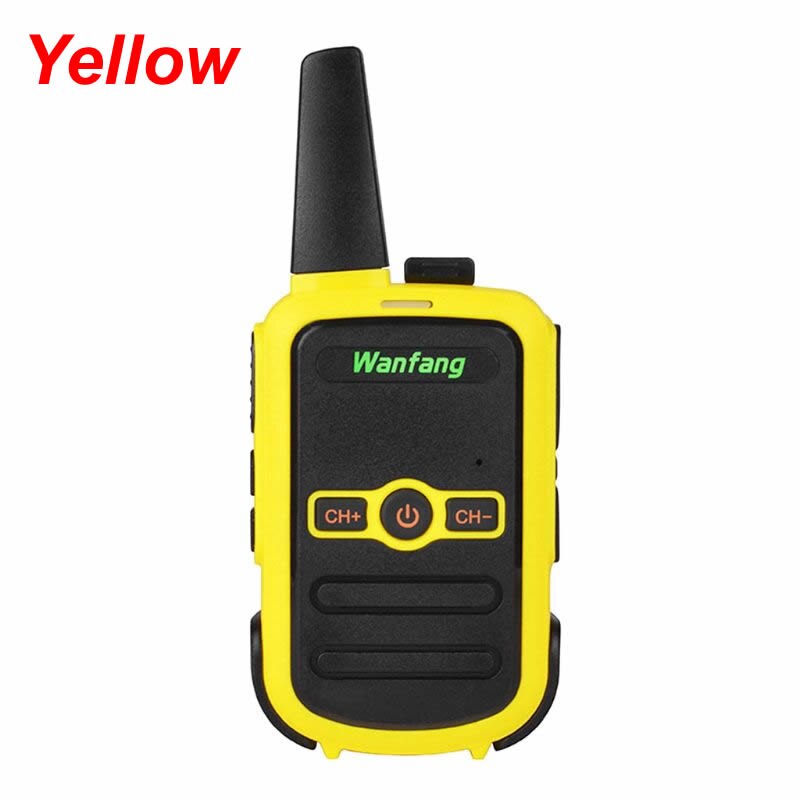 Talkie-walkie mini couleur ultra-mince ultra-petit chargement direct USB: Yellow