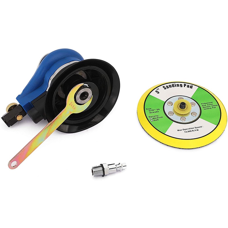 5 Inch Air Ran Orbital Sander 125 mm Dual Action Pneumatic Sander Air Sander & Polisher for Car and Metal