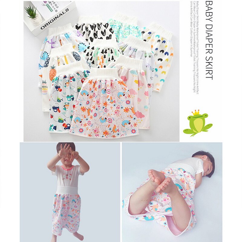 Imperméable à l'eau couche-culotte couche-culotte urine jupes coton pantalon d'entraînement pour bébé bébé garçon fille lit de couchage vêtements pot formation