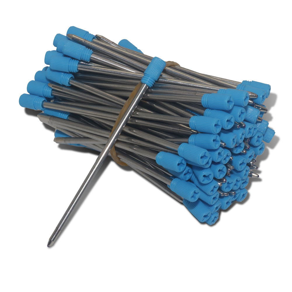 100 Pcs Metal Refill 0.7mm Ballpoint Pen Refill Metal Length 70mm With The Use Of Capacitance Pen Blue And Black Optional: WHITE