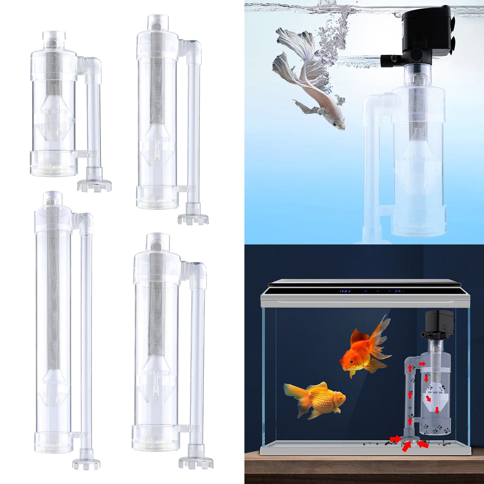 Aquarium Fishing Toilet Automatic Fishing Poop Suction Separator Accessories