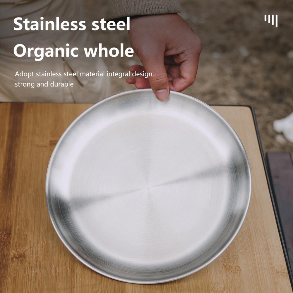 Food Plate Attractive Multi-use Stackable Dining Plate Solid Color Dining Plate