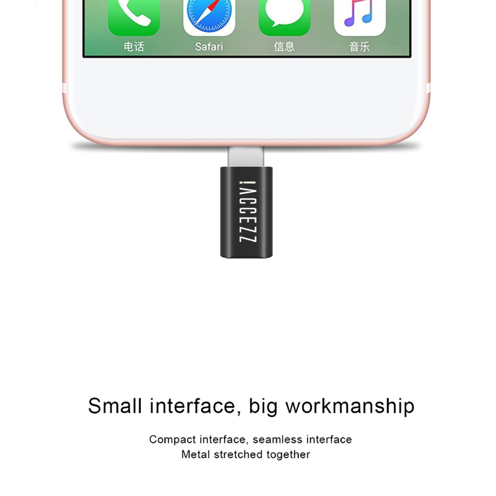 ¡! ACCEZZ Mini OTG adaptador Micro USB para iPhone 11 Pro Max X XS 8 7 Plus OTG adaptador Micro USB iluminación convertidor macho