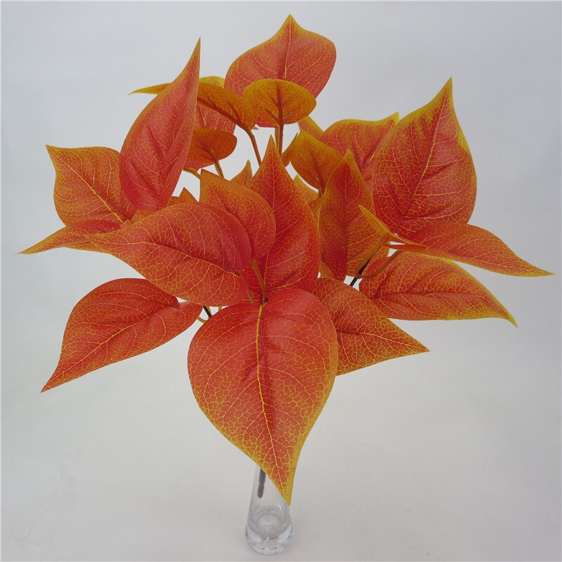 Kunstig ægte touch taro blade lilla plante grøn radise blade blomst hjem grøn væg tilbehør
