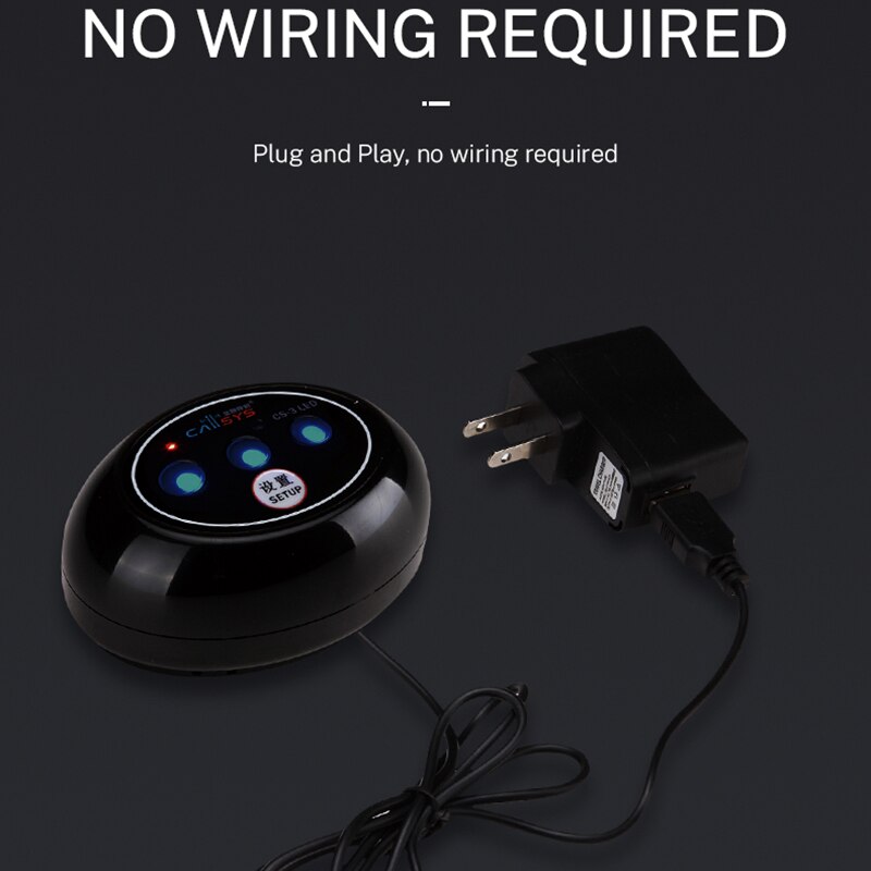BYHUBYENG Office Wireless Receiver Pager Display Atencion Al Atendimento Ao Cliente Contactar Biuro Botao Sem Fio Call Customer