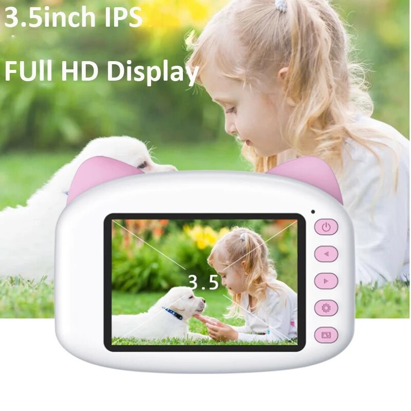 Cámara Digital para niños, 3,5 pulgadas, 1080P, 12MP, Vídeo fotográfico, dibujos animados, bonita, con juego, el mejor