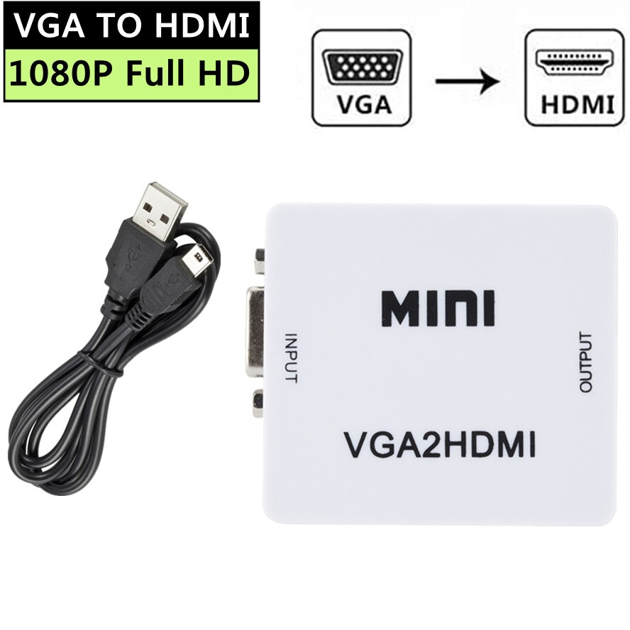 Hd 1080P Vga Naar Hdmi-Compatibel Converter Adapter Vga Adapter Voor Pc Laptop Naar Hdtv Projector Video Audio hdmi Naar Vga Hd: Product C