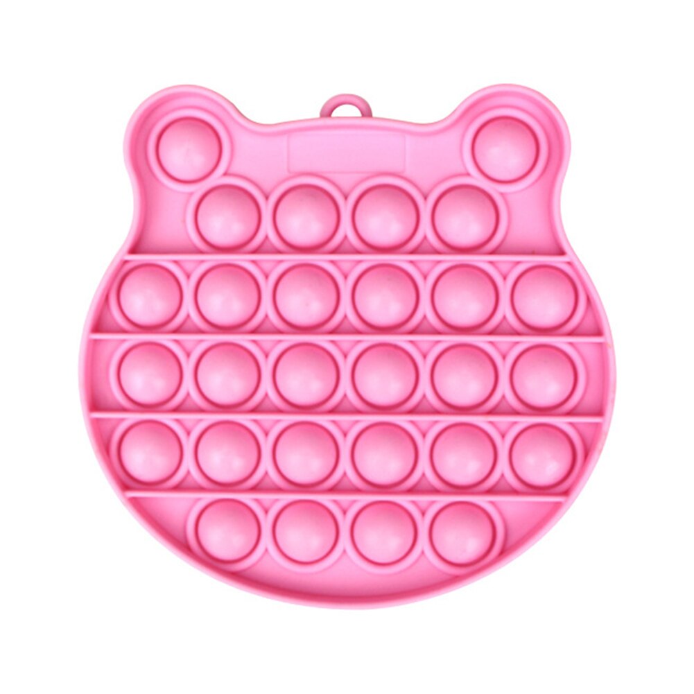 Children Fun Pressure Reduction Toy Autism Special Needs Push Pop Bubble Silicone Stress Reliever Sensory Fidget Toy: F