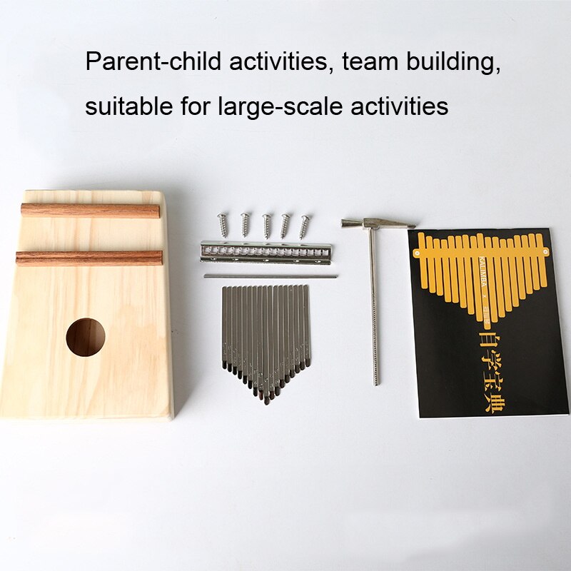 Simple Assembly Kalimba Handwork DIY Kit Wood Finger Thumb Piano Wood Kalimba Children Campaign Keyboard Music Instruments