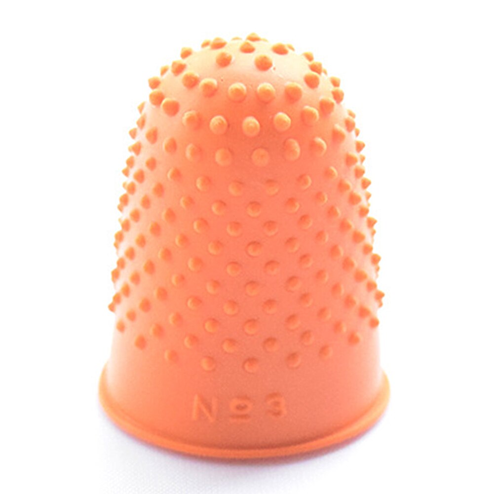 5 st räknare kon gummi fingerborg skydd stygn sömnad quilter fingertopp arbete hantverk handarbete sömnad tillbehör: Orange