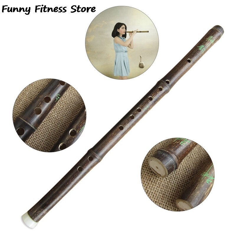 Wooden 6 Holes Bamboo Flute Musical Instrument Flute Vertical Flute Clarinet Student Beginner Traditional Flauta