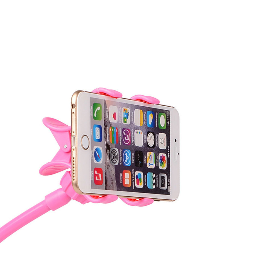 Suporte de telefone universal flexível com clip 360 graus, móvel, para preguiça na cama, fixa na mesa, base