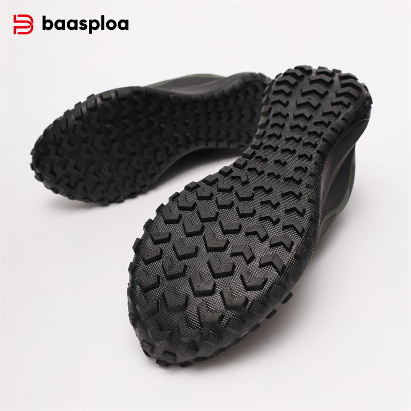 Baasploa Men Hiking Shoes Anti Splash Water Outdoor Sneakers for Men Comfort Casual Sneakers Male Non-Slip Wear Resistant