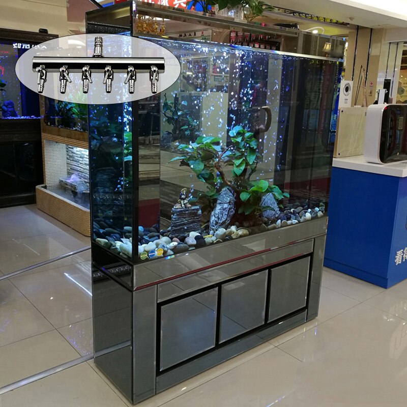 6 holes 4mm stainless steel fish tank air control valve air splitter oxygen distributor fish tank water tank air pump splitter