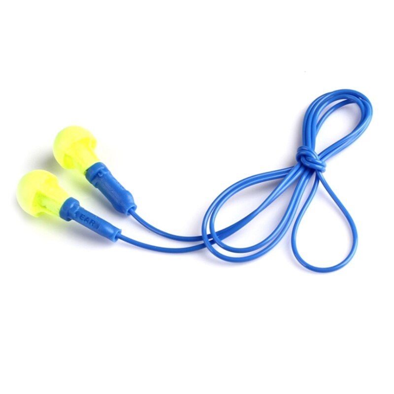 Tapones para los oídos con cable de espuma suave, protectores para los oídos, protección auditiva reutilizable, auriculares con reducción de ruido, orejera para dormir, novedad