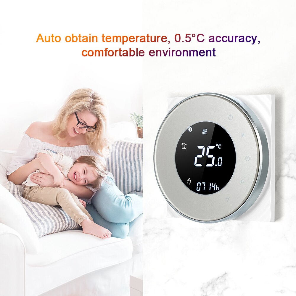 95-240V Wi-Fi Thermostat Temperature Controller Voice APP Control LCD Screen For Heating Thermoregulator Compatible Google Home