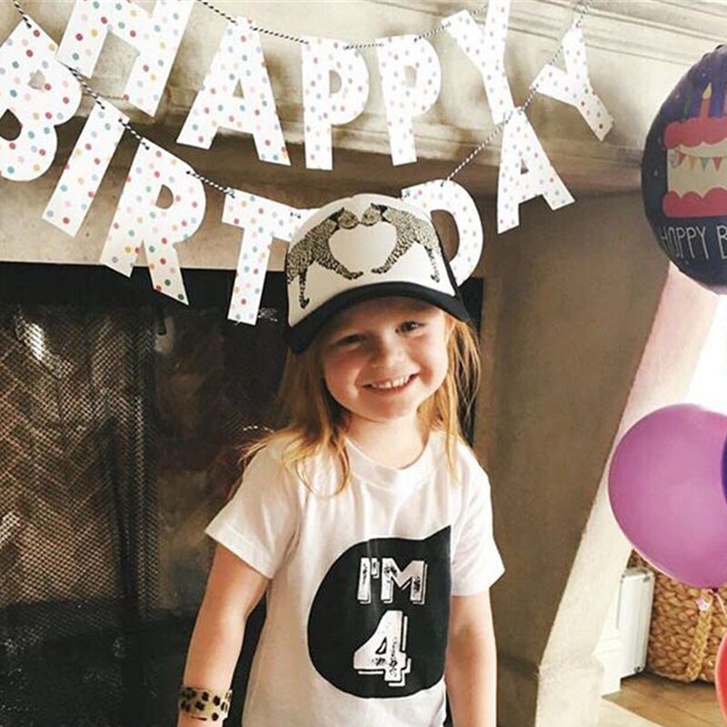 Sommer Mädchen jungen Tops Kid t shirts T Kleidung Baumwolle lustige T Shirts 1st Eine Jahre 2nd Geburtstag Outfits 3 jahr Weiß Tshirt