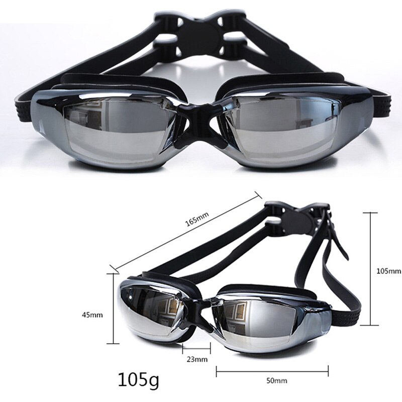 Män kvinnor simglas träning 100%  uv simglasögon vattentät anti-dim hd sikt simglasögon