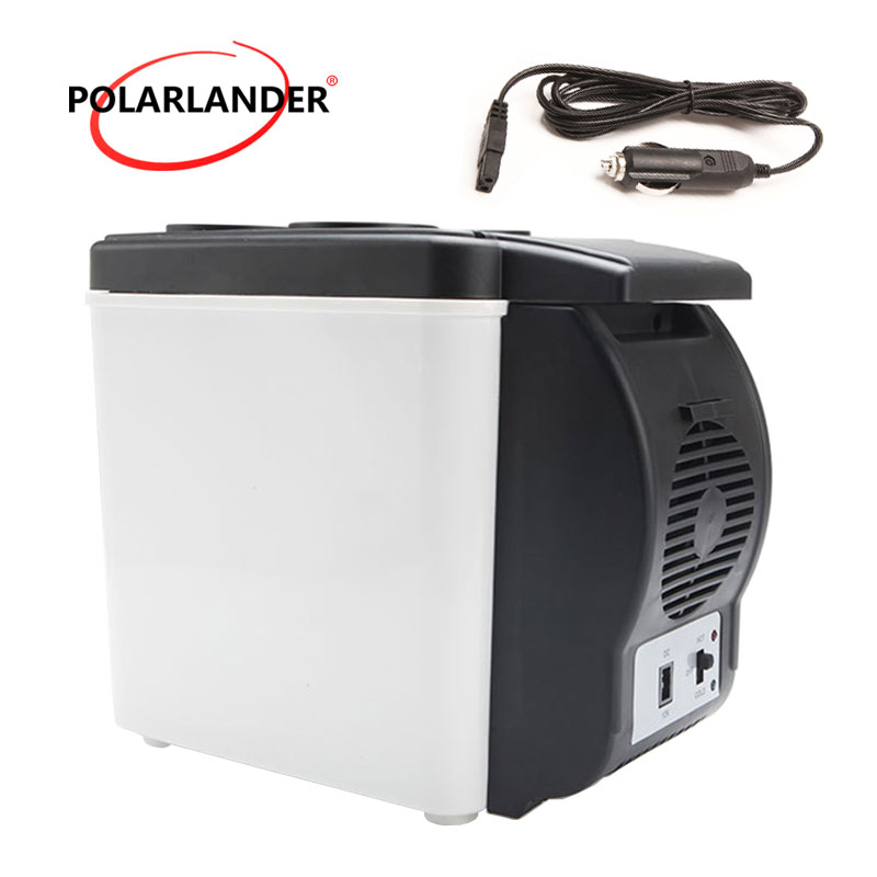 48W Portable Car Refrigerator 12V Mini Boat Home Travel Auto 6L Fridge Freezer ABS Cooler Warmer Double Use Multi-Function