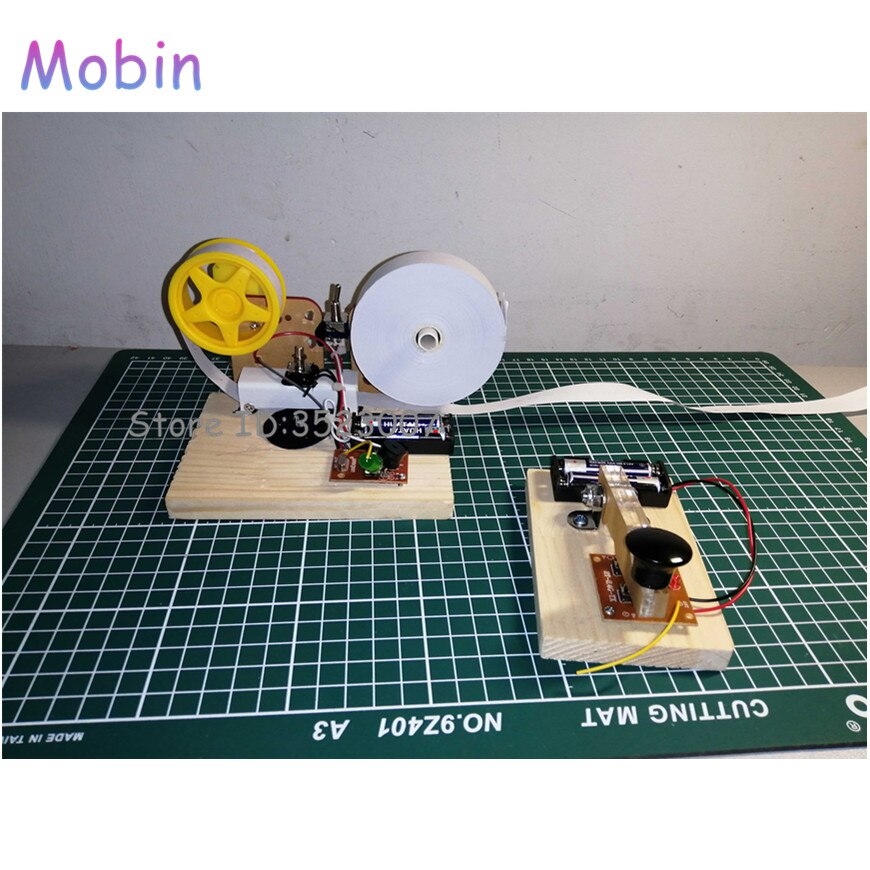 1PCS/LOT tape transmitter radiotelegraph morse code telegraph sound light cassette three outputs DIY radio kit
