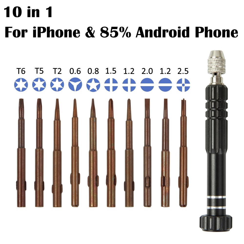 Torx magnética cruz chave de fenda bit ferramentas de abertura para iphone para samsung huawei xiaomi telefone móvel desmontar ferramenta mão aberta: For Android Phone