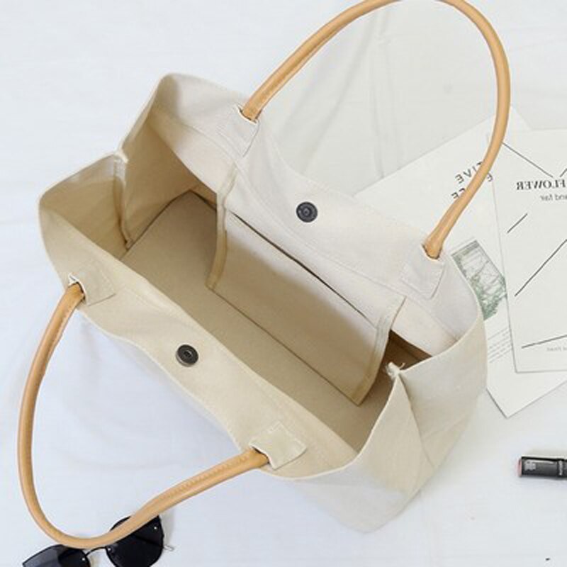 Bolso de compras grande, bolso de lona Jumbo informal blanco de verano, bolso de playa, bolso de hombro