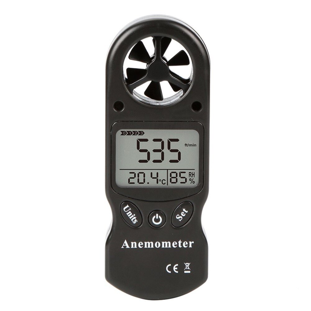 Mini Multipurpose TL-300 LCD Temperatura Umidade Medidor de Velocidade Do Vento Anemômetro Digital Anemômetro com Termômetro Higrômetro