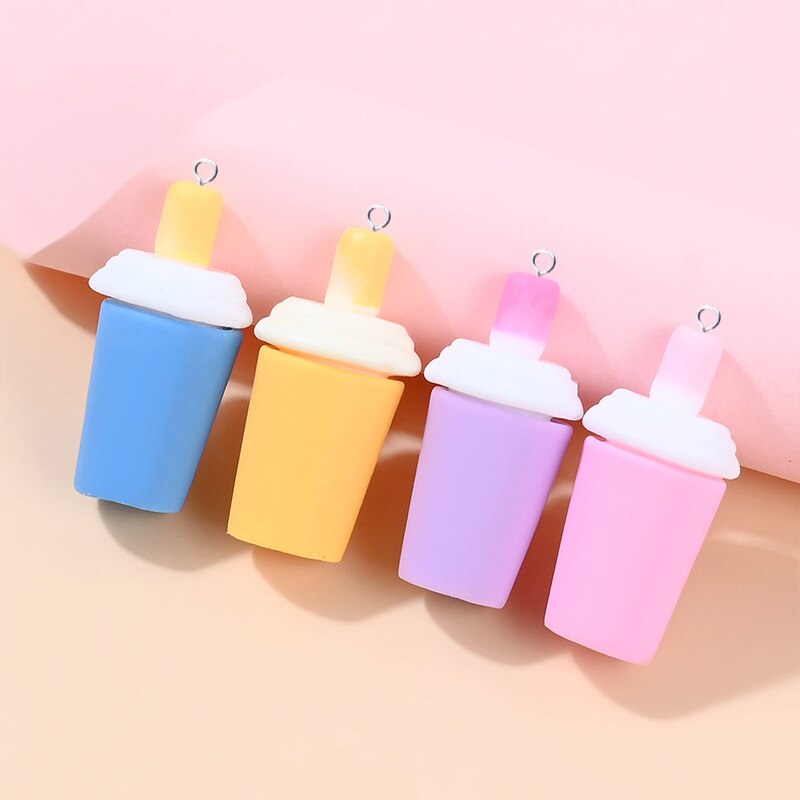 10 stück 3d -tassen-anhänger für schmuckherstellung, niedliche flaschenanhänger, aufnäihr, diy-ohrringe  c875 halsketten-accessoires, puppenhaus #39: Mit Haken-mischen senden