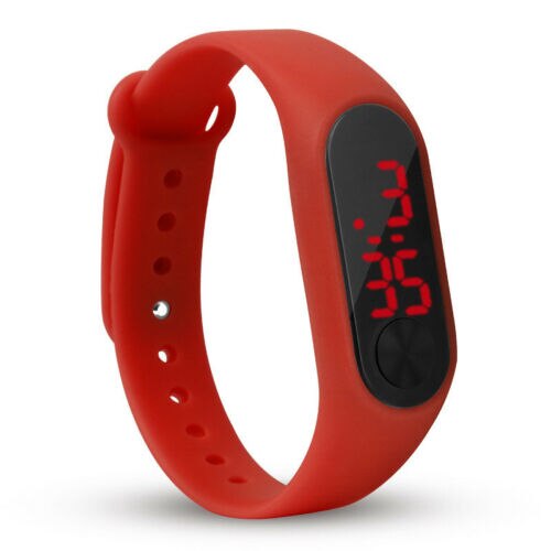 Horloge Kinderen Led-Digitale Horloges Kind Pols Klok Studenten Horloge Kids Voor Meisjes Jongens Sport Elektronische Horloge Voor: Red