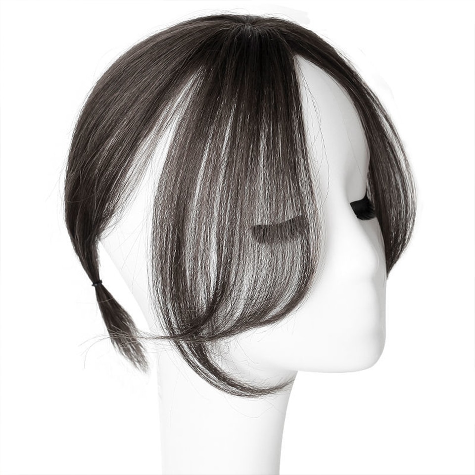 Ailiade Zwart Bruin Clip Op Pony Haarstukjes Voor Vrouwen Synthetische Midden Deel Bang Clip In Hair Extensions Hoge Temperatuur Fiber
